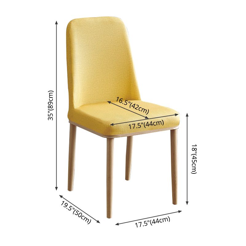 Zeitgenössischer Heimseitenstuhl Parsons Back Metal Esszimmerstuhl mit Schwammkissen