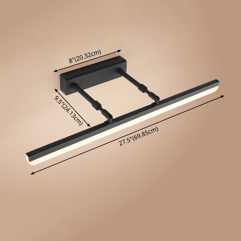 Metal Linear Wall Lighting Fixture Contemporary LED Wall Light Fixture for Bathroom