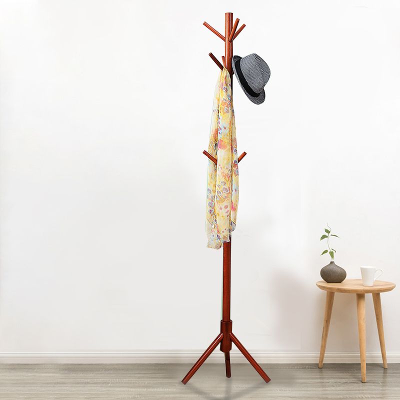 Modern Coat Hanger Wooden Entryway Kit Free Standing Coat Rack