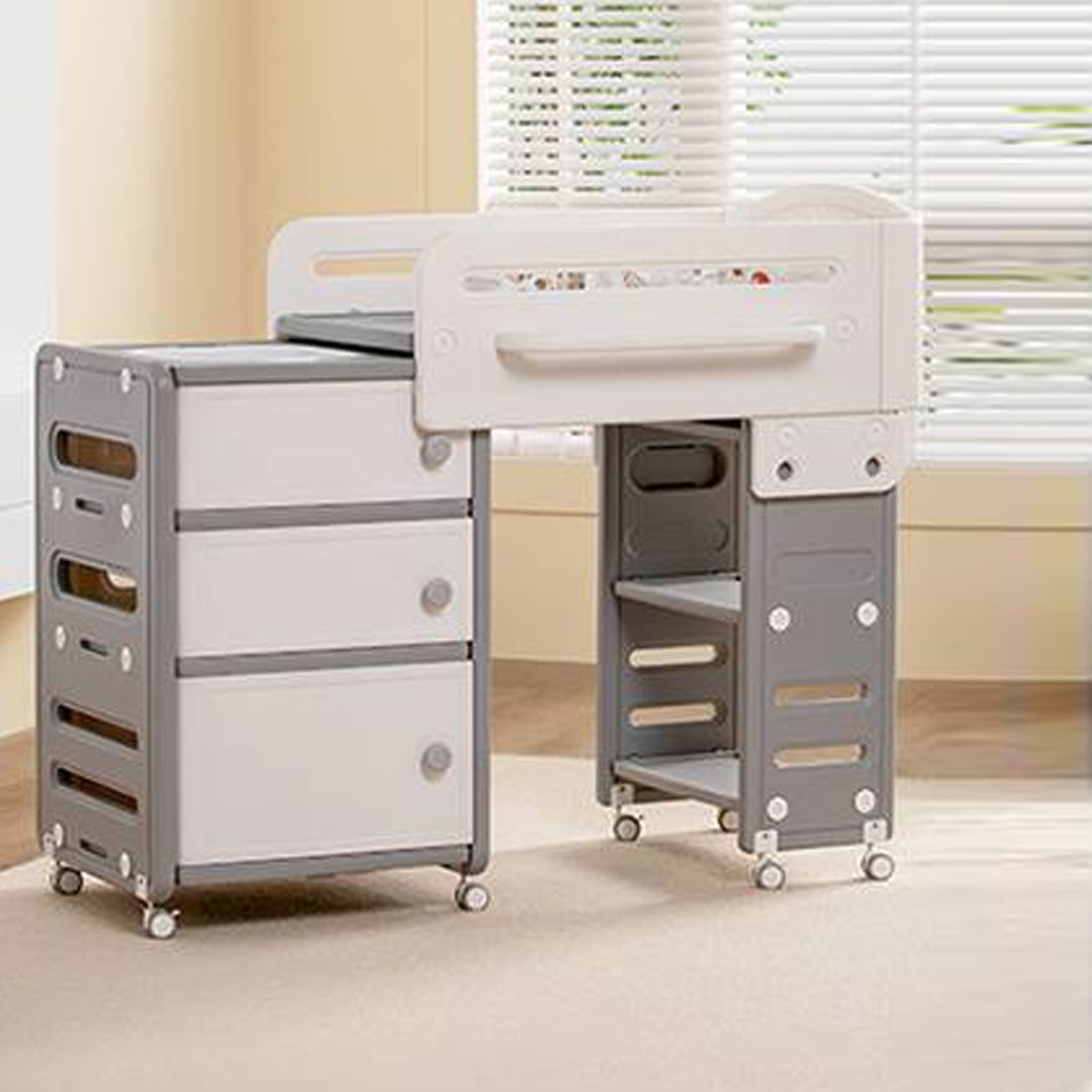 Modern Metal Baby Changing Table Drawer Changing Table with Bathtub