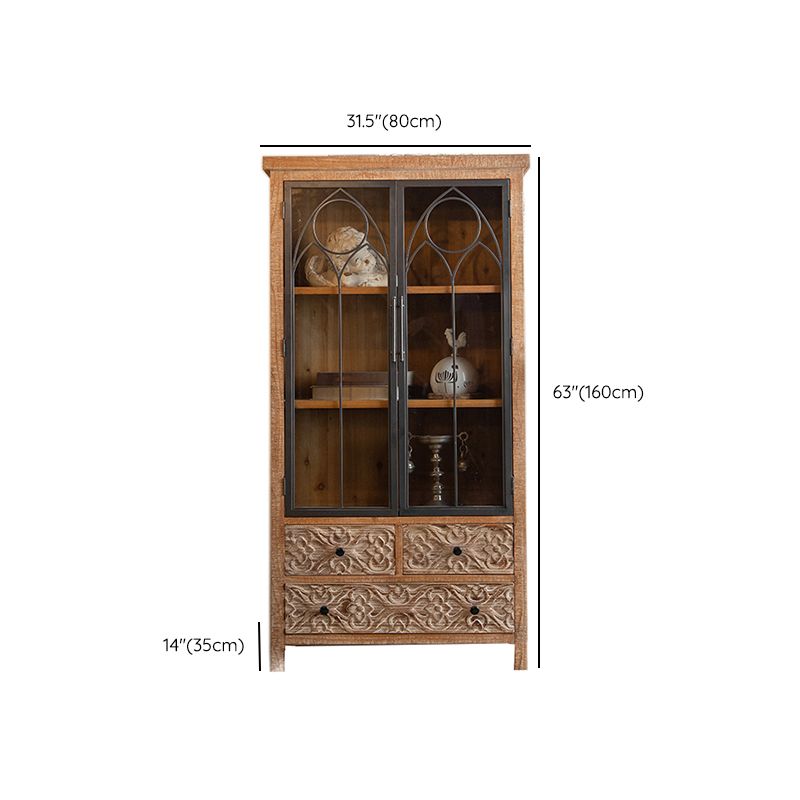 Industrial Cabinet Stain Resistant Distressed Wood Accent Cabinet