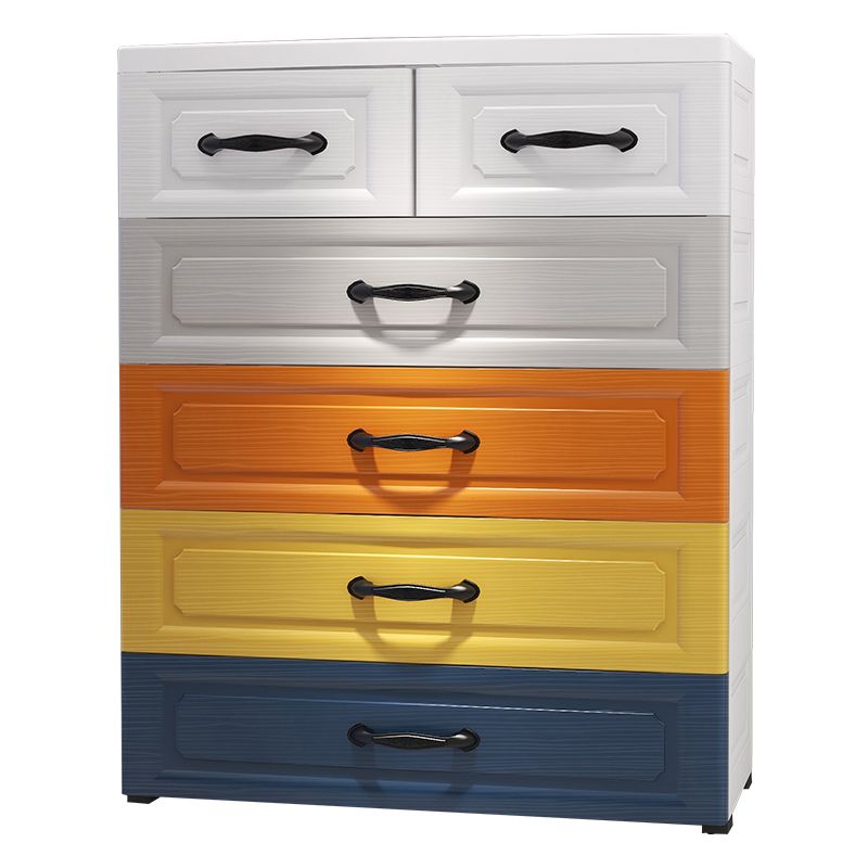 15.6-inch W Modern Chest Nursery Dresser Plastic Kids Nightstand with 6 Drawers