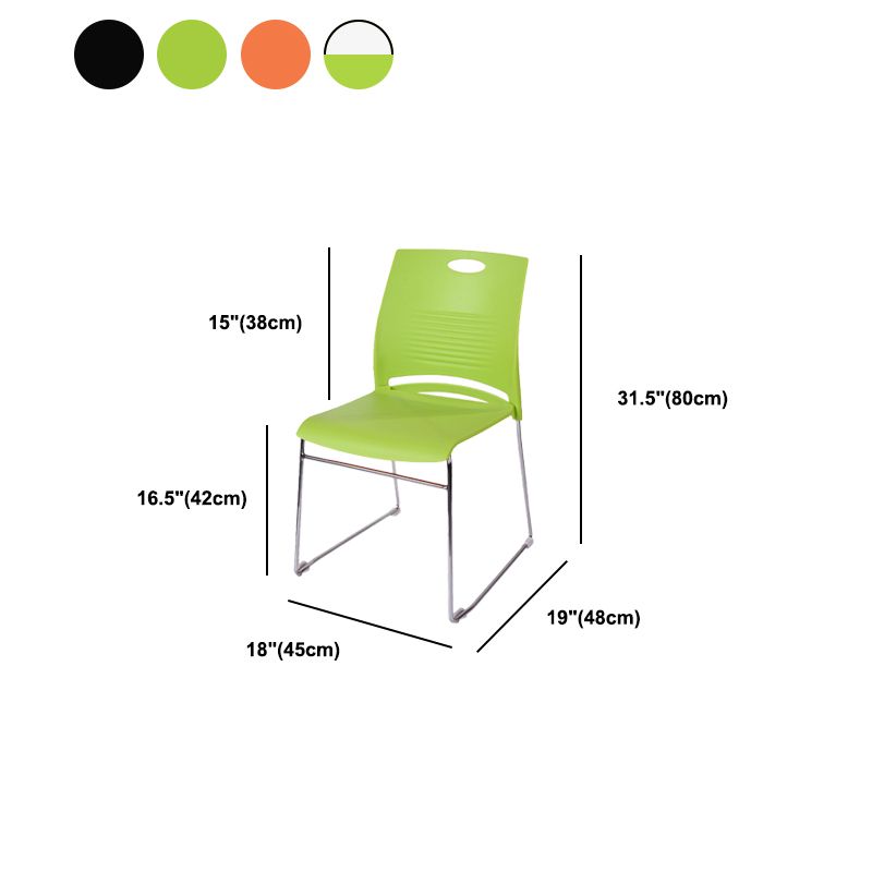 Contemporary Ergonomic Executive Chair Mid-Back No Wheels Guest Chair