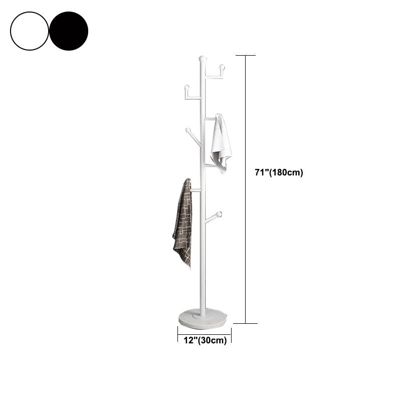 Contemporary Hall Stand Mental 7 Hooks No Distressing Coat Hanger