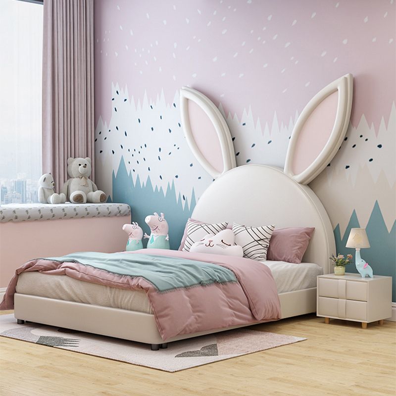 Upholstered Headboard Contemporary Animals Panel Mattress Bed