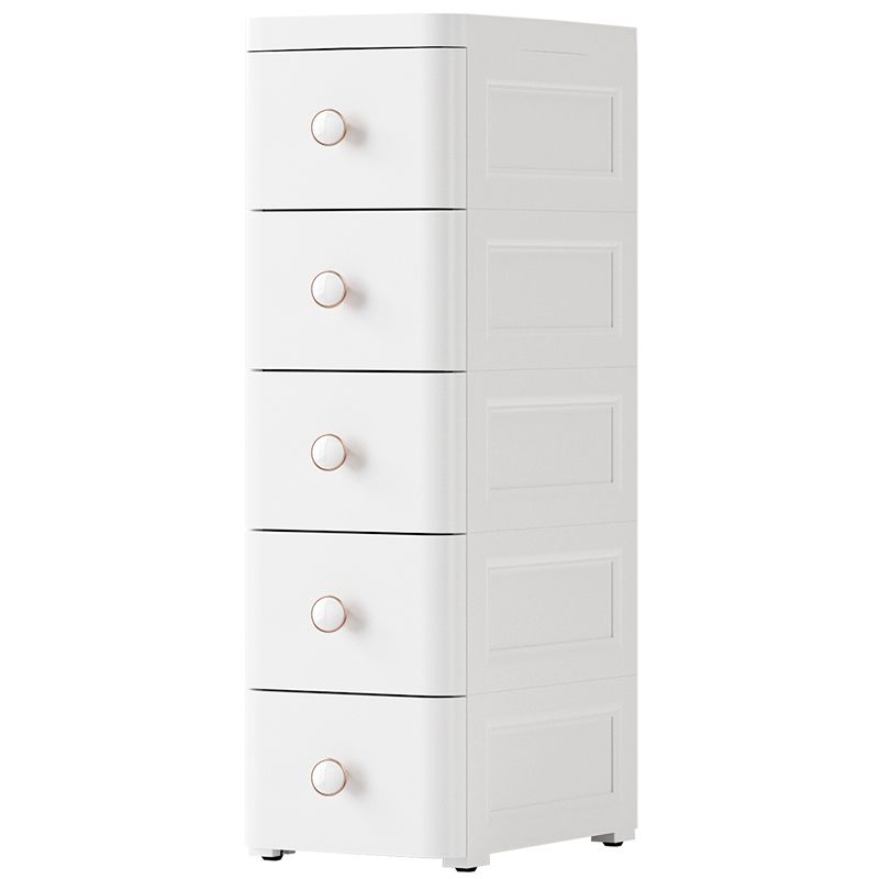 Ultra Modern Vertical Plastic Kids Nightstand with Drawers for Bedroom