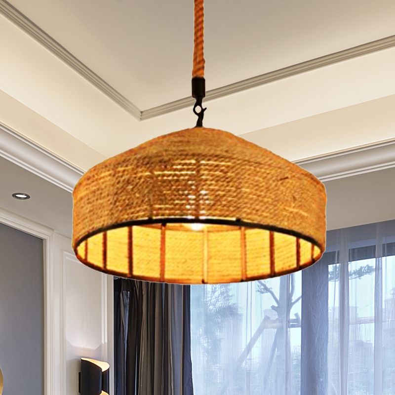 Luminaire pendentif beige 1 tête à tête