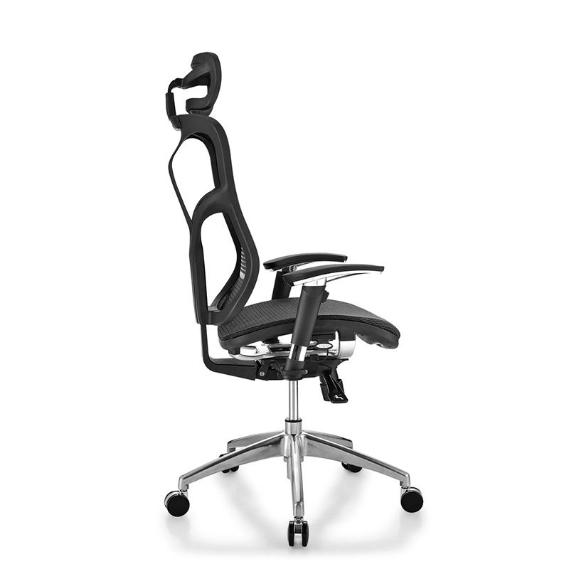 Modern Desk Chair Mesh Computer Chair High-Back Chair in Balck