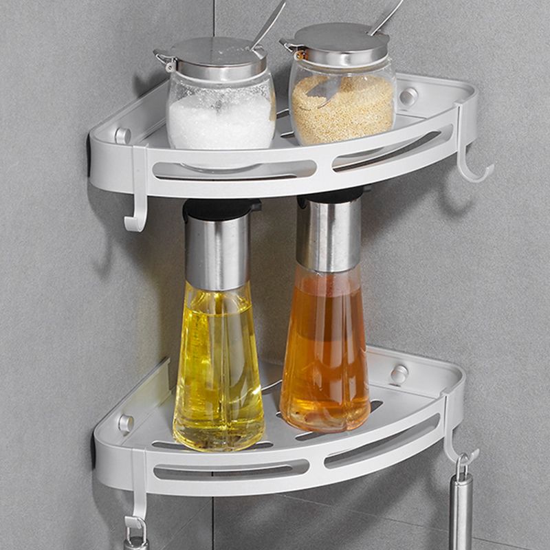 Modern Aluminum Bathroom Accessory Set Black/ Sliver Bath Shelf