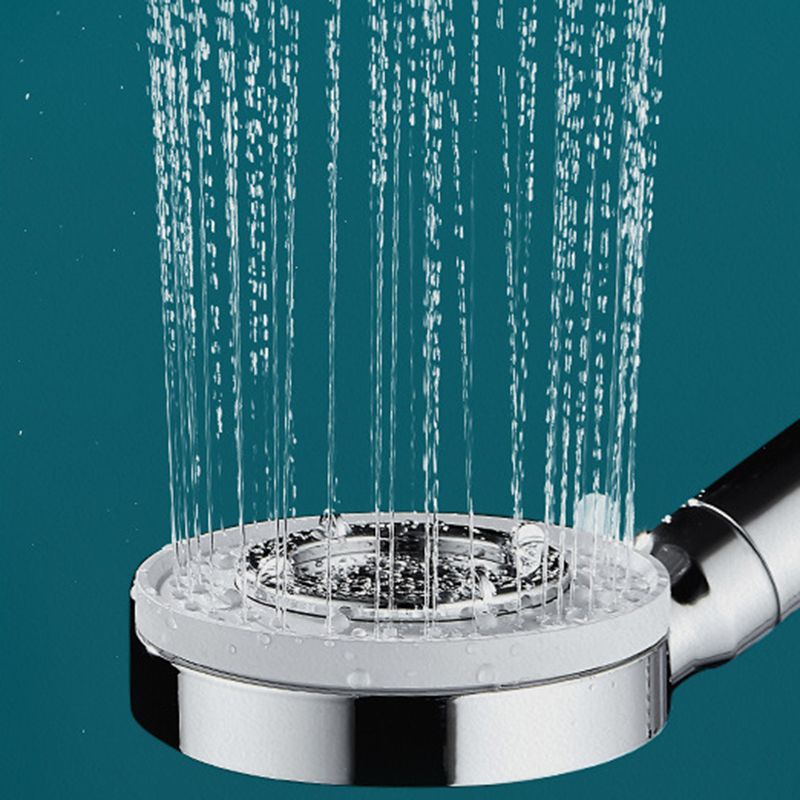 Modern Handheld Shower Head Adjustable Spray Pattern Shower Head in Stainless Steel