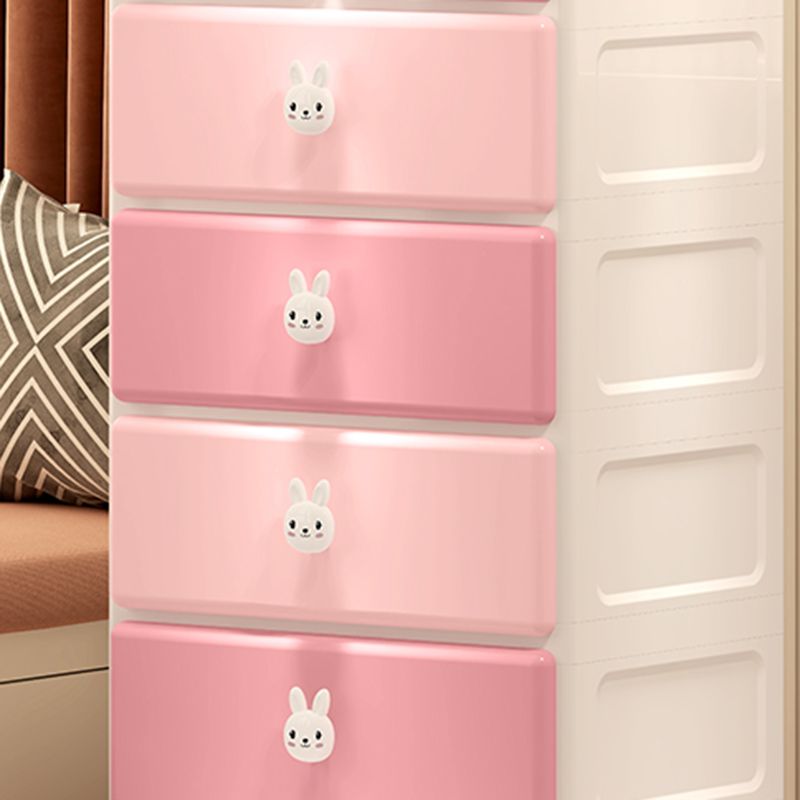 Scandinavian Baby Dresser Vertical Plastic Kids Furniture with Drawers for Bedroom