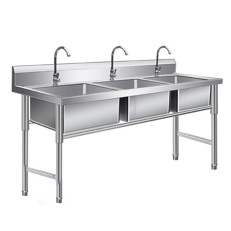 Stainless Steel Kitchen Sink Freestanding Kitchen Sink with Faucet Included