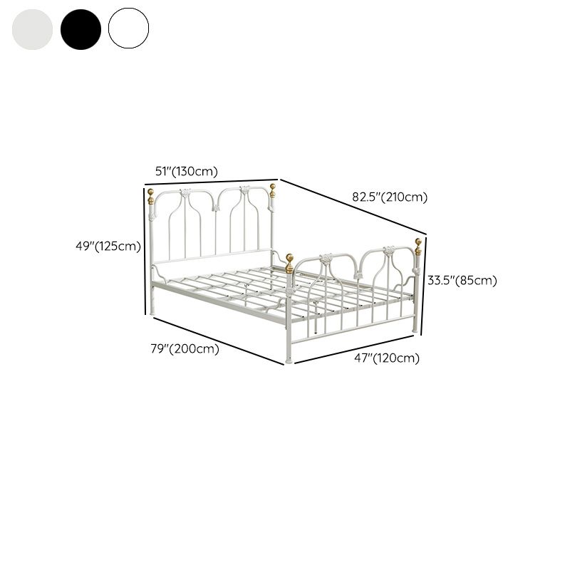 Metal Scandinavian Tall Clearance Bed Open Frame Headboard Panel Bed