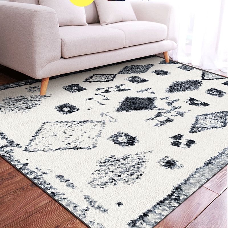 Casual Geometric Pattern Rug Multi Color Synthetics Indoor Rug Non-Slip Backing Machine Washable Area Carpet for Parlor