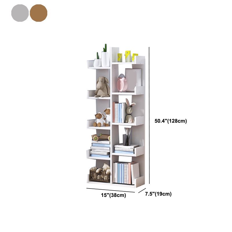 Modern Open Back Shelf Bookcase Engineered Wood Book Shelf for Study Room