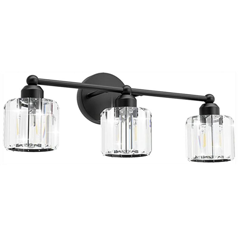 3/4-Light Modern Bathroom Vanity Light Glass Shaded Bath Bar