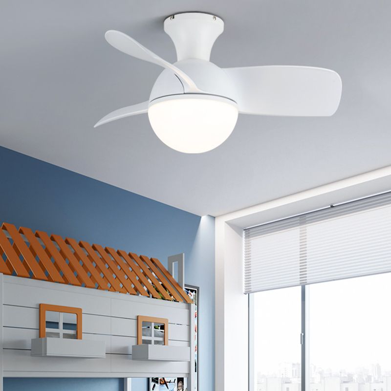 LED Contemporary Fan Ceiling Fixture 1 - Light Metal and Acrylic Ceiling Fan Lighting