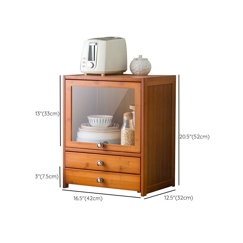 Contemporary Sideboard Cabinet Bamboo Sideboard with Drawers for Dining Room