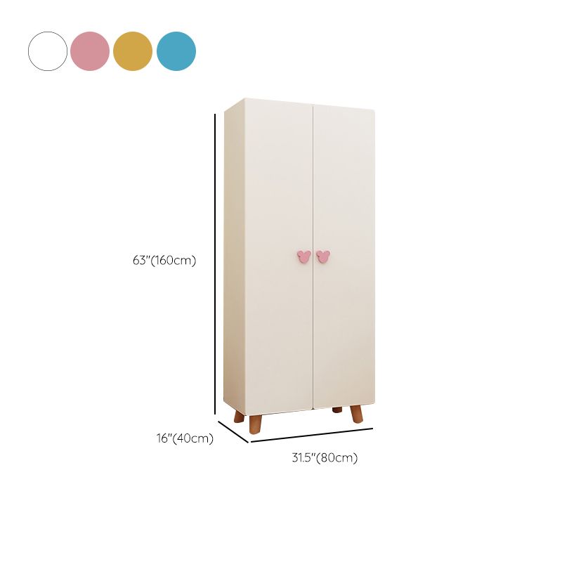 Contemporary Freestanding Kid's Wardrobe Manufactured Wood Wardrobe with Soft Close Doors