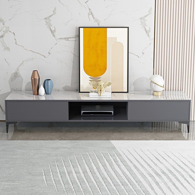 Contemporary TV Stand Console Wooden TV Media Stand for Living Room