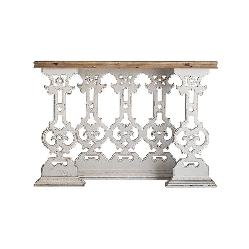 French Country Rectangle Console Sofa Table Wooden Console Accent Table for Hall