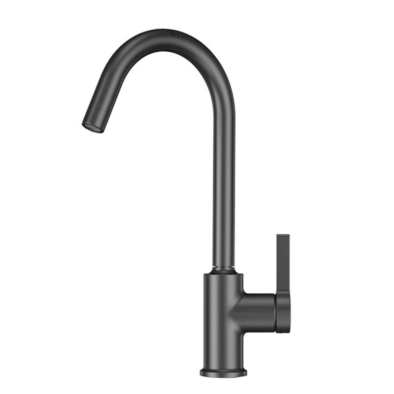 Modern Style Bar Faucet Copper Lever Handle Gooseneck Bar Faucet