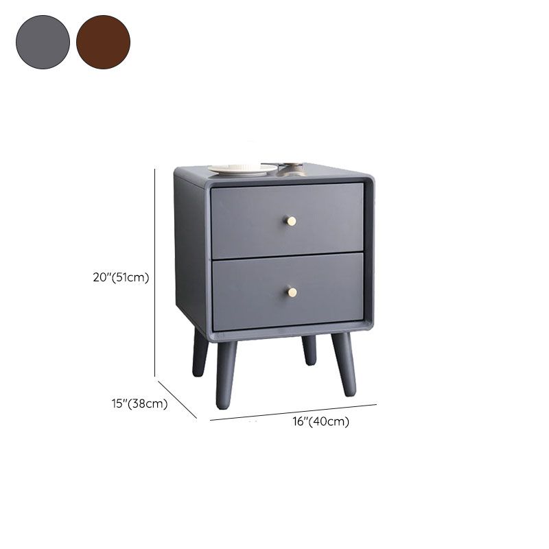 Modern Wood Bed Nightstand Drawers Included Night Table for Bedroom