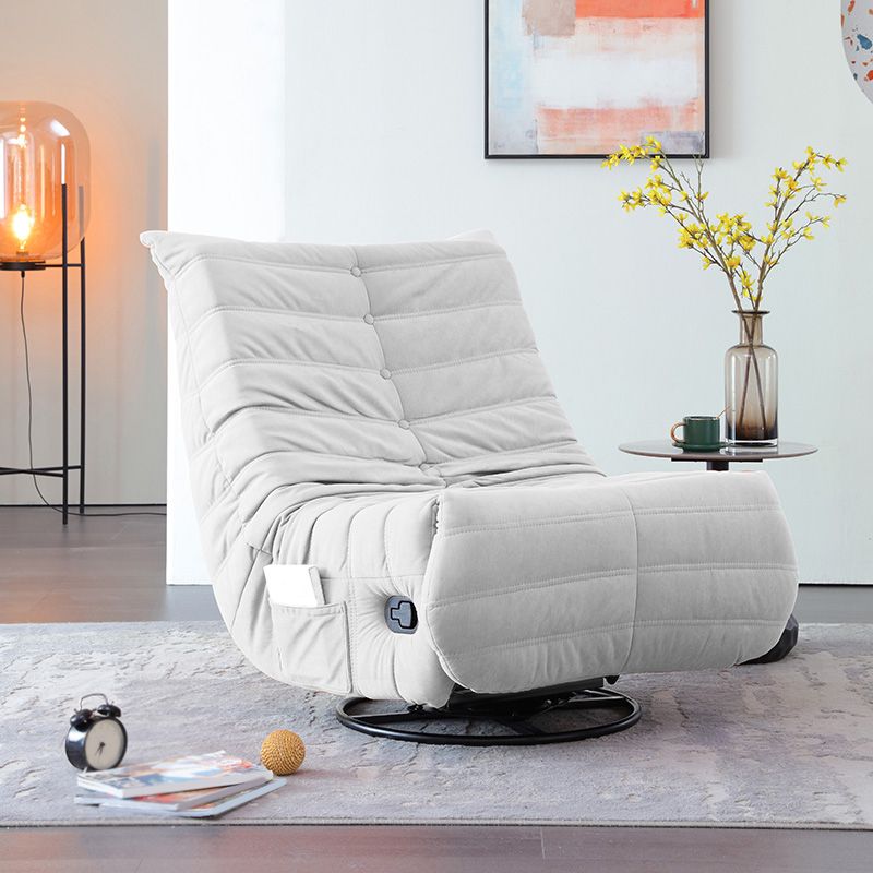 Metal Frame Standard Recliner Solid Color Swivel Rocker Recliner Chair