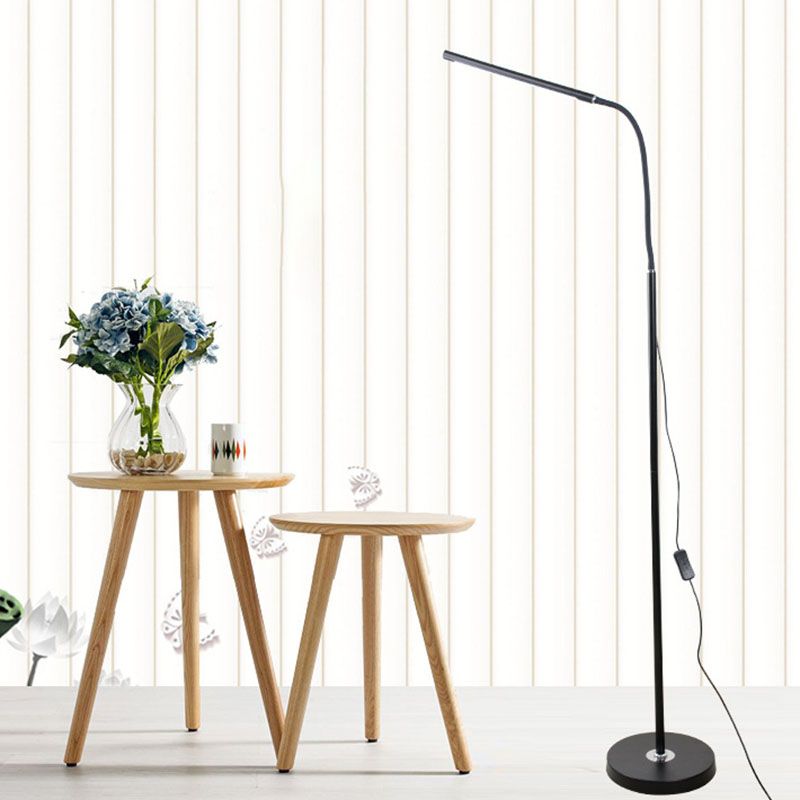 Linear Shape Metal Floor Lamp Modern Style 1 Light Floor Lamp Fixture