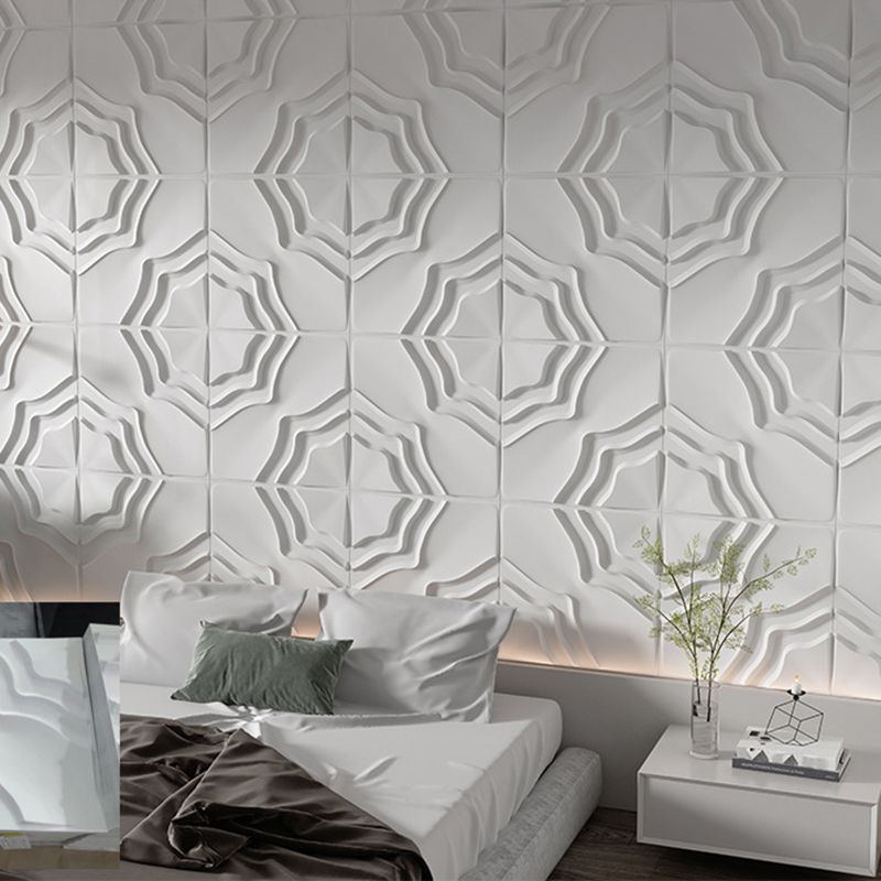 Modern Square Wall Paneling Peel and Stick Texture Pattern Wall Paneling