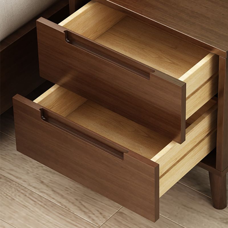 Modern Bed Nightstand Solid Wood Accent Table Nightstand for Bedroom