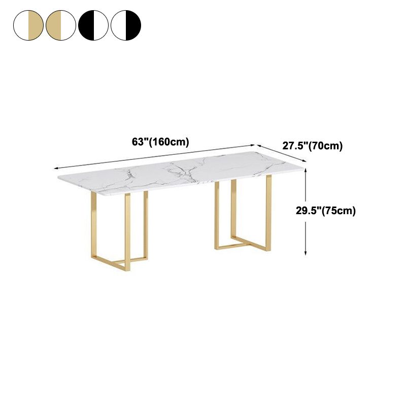 Modern Style Office Desk White Top Rectangular Desk for Home