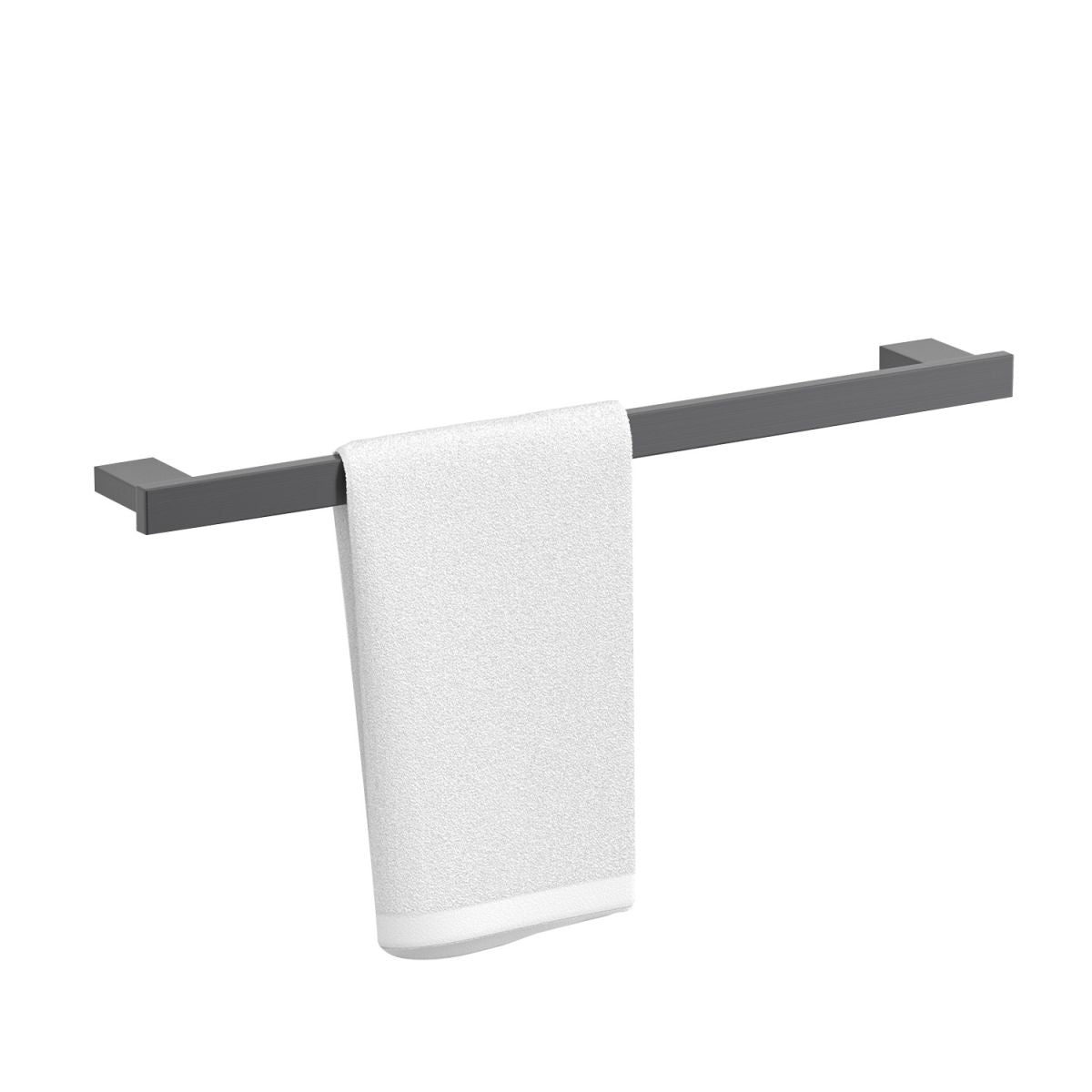 Gray Contemporary Bathroom Hardware Set Brushed Gray Bath Shelf/Paper Holder/Towel Bar