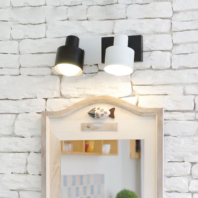 Industrial Vanity Light Simplicity 2 Light Wall Light Sconce for Washroom