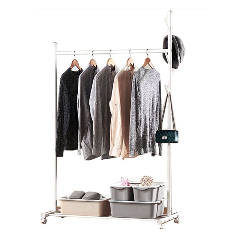 Modern Coat Rack Metal Free Standing Storage Shelves Entryway Kit