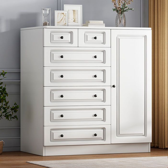 15 " D White Storage Chest Modern Bedroom Storage Chest Dresser with Drawers