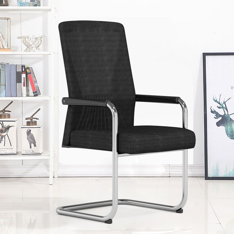 Contemporary Fixed Arms Office Chair High Back Office Desk Chair