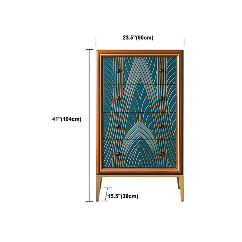 Boho Wood Top Chest with Legs Chest with Drawers for Bedroom