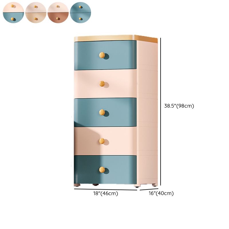 Northern European Plastic Nursery Dresser Vertical Kids Nightstand for Room Home