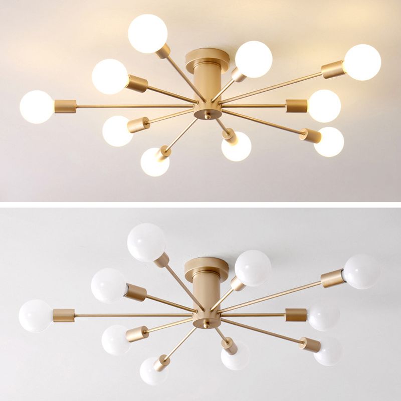 Sputnik Design Semi Flush Mount Leuchte Moderne Metall Semi Flush