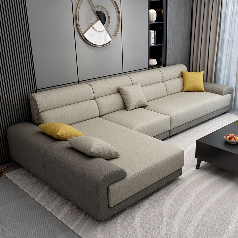 Scandinavian L-Shape Sofa Left Hand Facing Sectional for Apartment