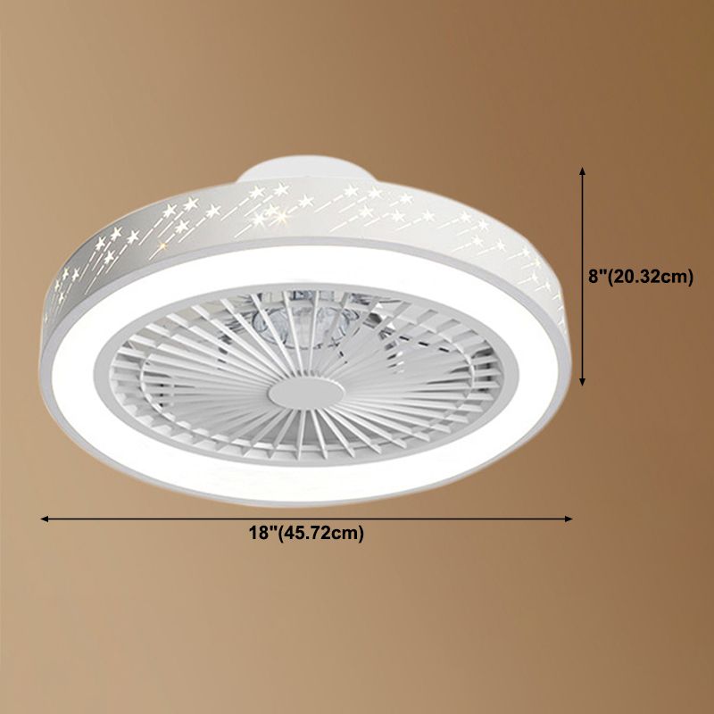 Contemporary Round LED Fan Light Simplicity Flush Mount Ceiling Light for Living Room