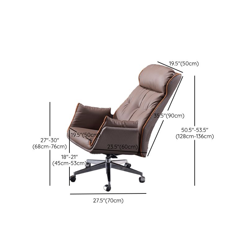 Modern Leather Managers Chair Brown Executive Chair for Office