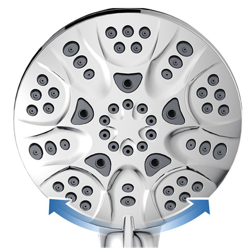 Contemporary Shower Combo Dual Shower Head Chrome Ceiling Mounted Round Shower Head