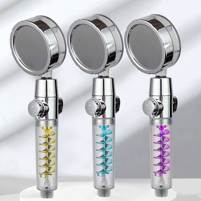 Modern Round Handheld Shower Head Rain Spray Head in Plastic