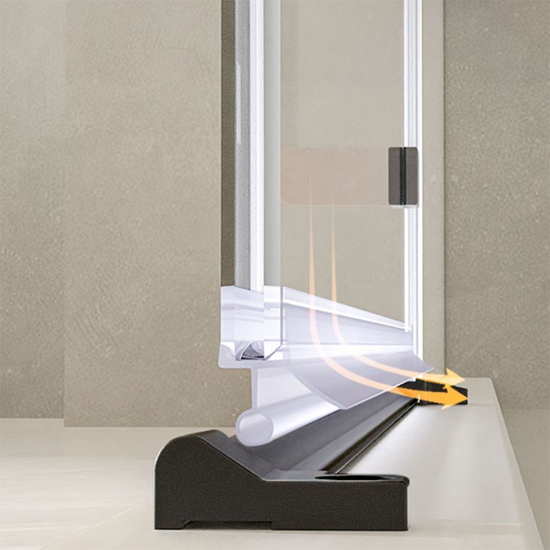 Transparent Glass Shower Door Simple One-line Hinged Shower Bath Door