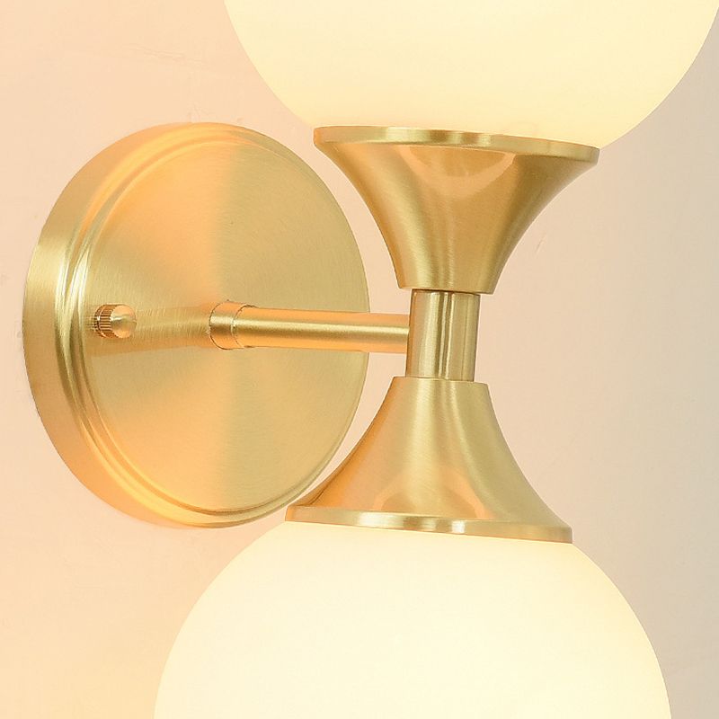 2 Light Unique Shape Wall Mount Light Fixture Modern Wall Mounted Lighting in Gold