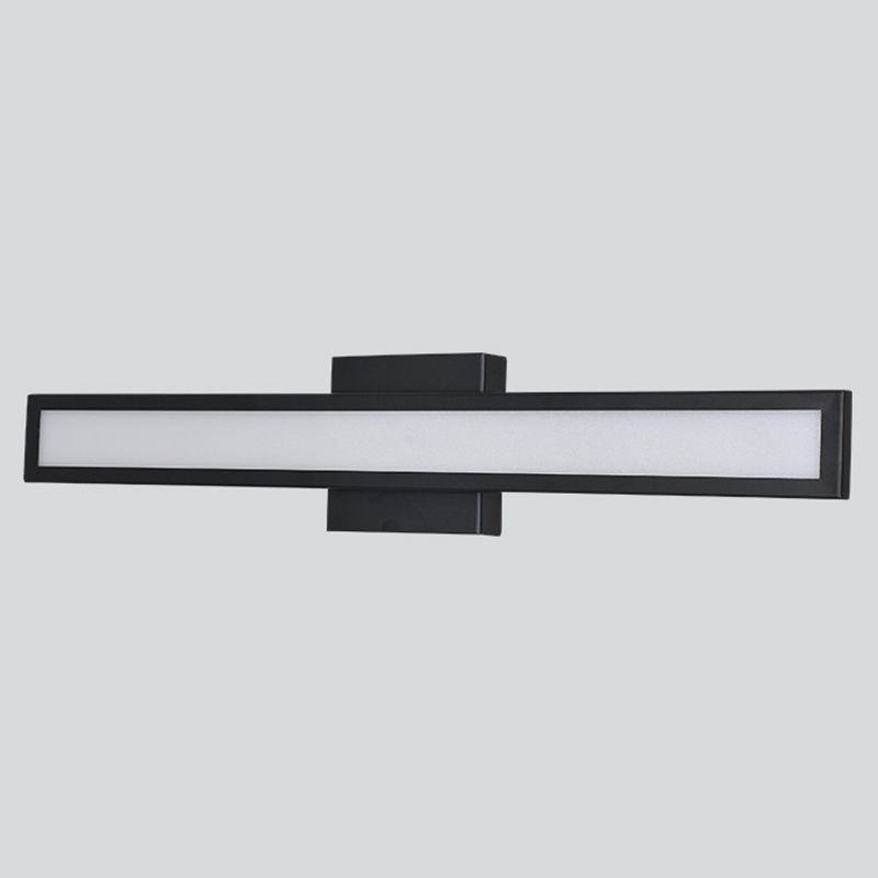 Linear Shade Metal Wall Sconce Modern 1- Light Wall Lighting Fixture in Black