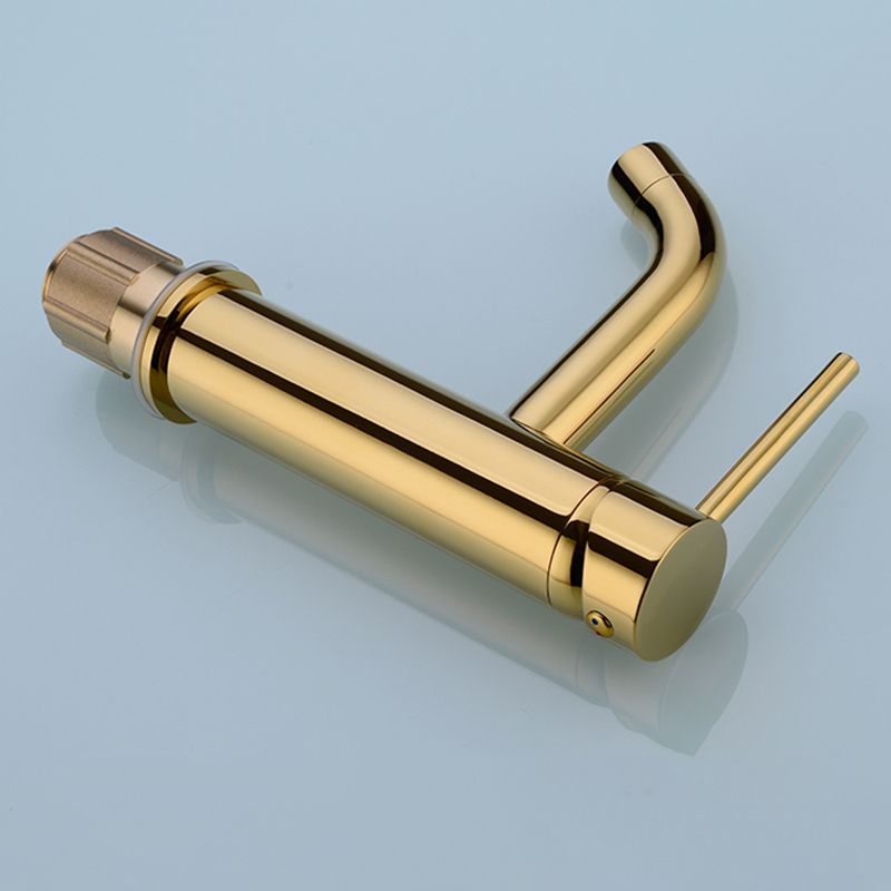 Modern 1-Handle Bathroom Sink Faucet Brushed Gold Vessel Sink Faucet Brass