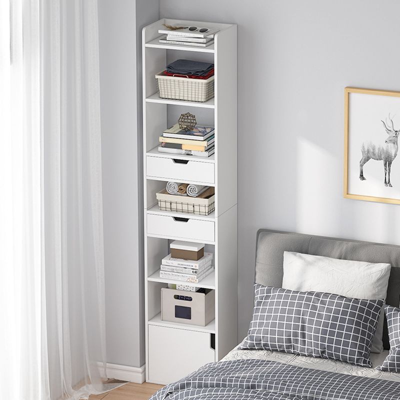 Vertical Shelf Bookcase With Shelves Closed Back Bookshelf for Office